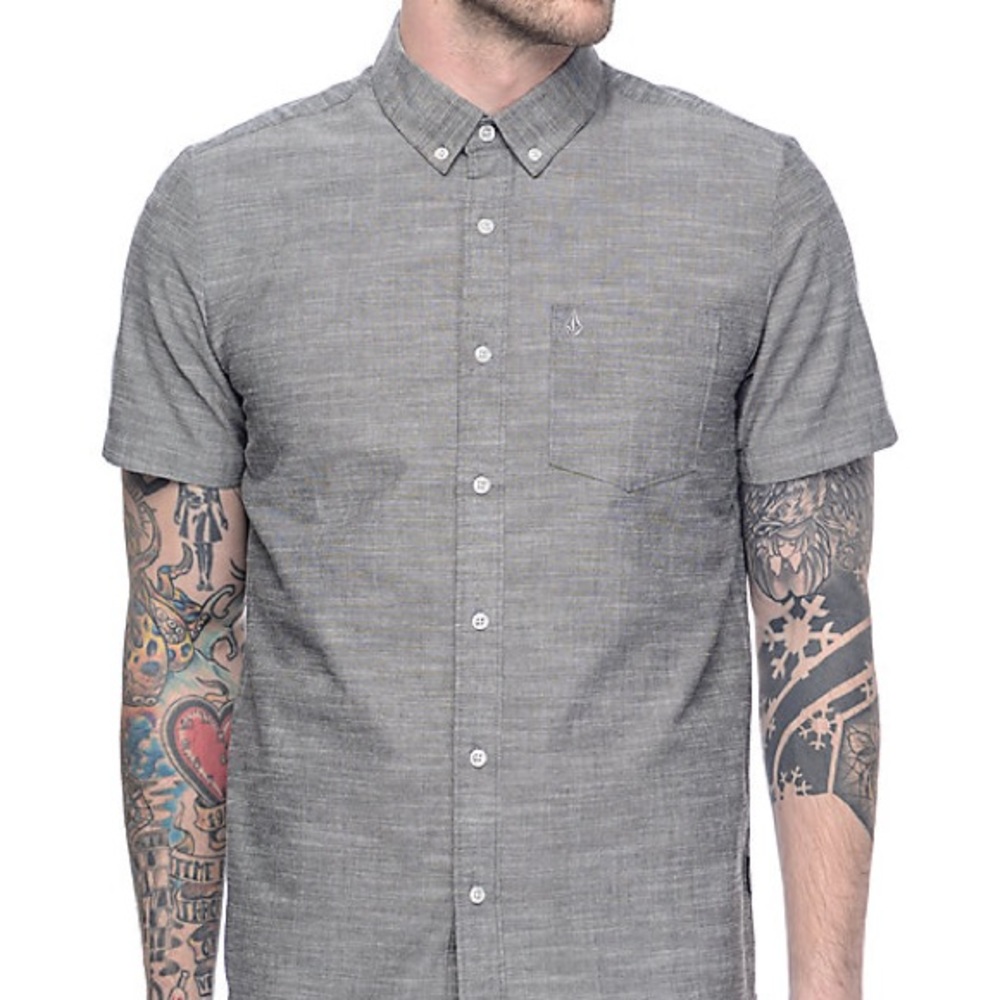 Volcom Everett Oxford Charcoal Button Up